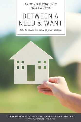 Knowing the Difference Between Need and Want: Free Needs and Wants List