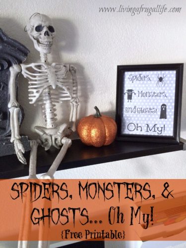 Halloween Decor DIY: Spiders and Monsters and Ghosts Printable